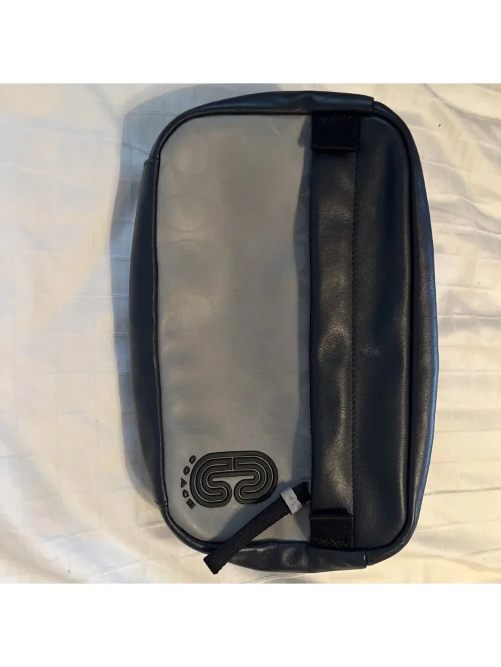 COACH Edge Belt Bag  Fanny Pack  Signature Reflective Silver & Navy blue